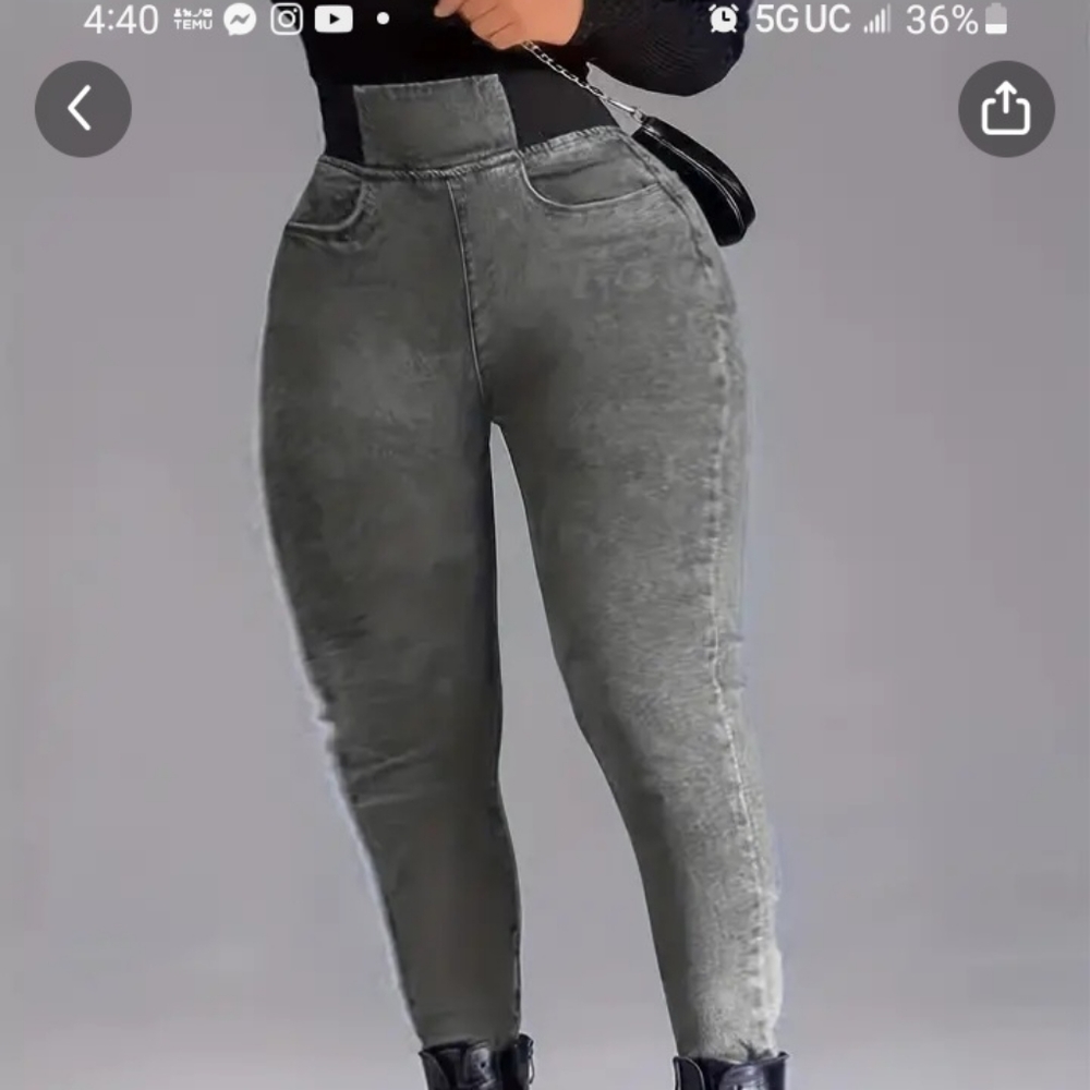 Dark Grey trainer Jeans